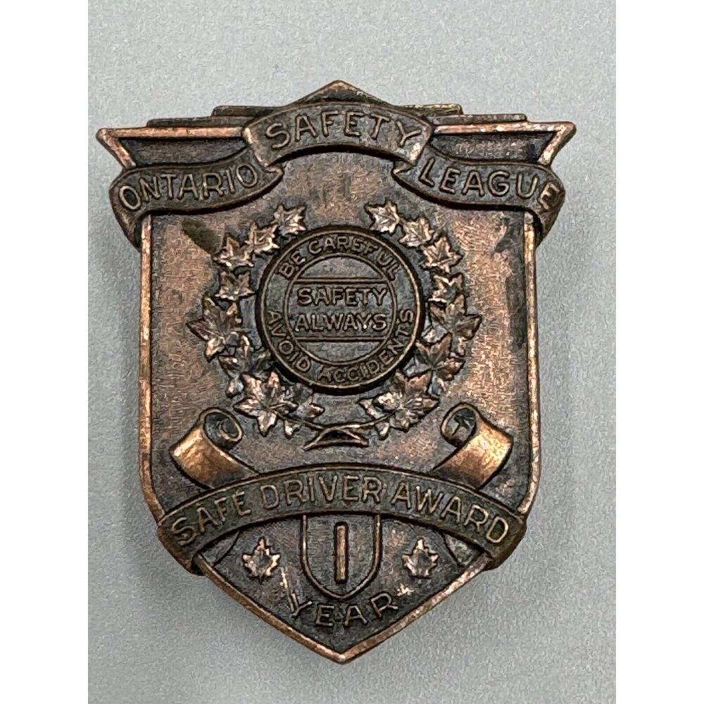 Vintage‎ ONTARIO SAFETY LEAGUE: 1 YEAR SAFE DRIVER AWARD Lapel Pin
